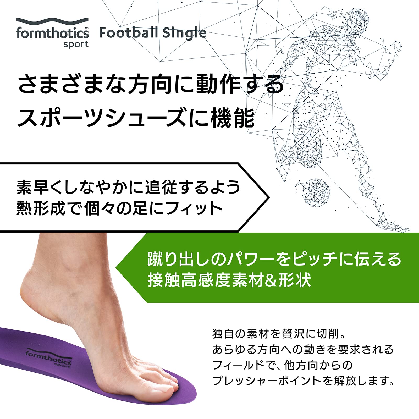 Amazon.co.jp: Formthotics サッカー 野球用 スポーツインソール 超